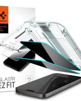 [2-Pack] Spigen iPhone 15 Plus/16 Plus Härdat Glas Skärmskydd Privacy