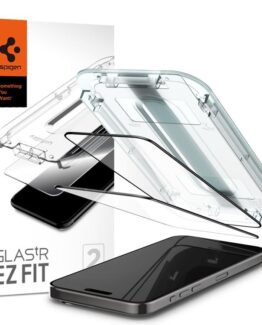 [2-Pack] Spigen iPhone 15 Pro Max Härdat Glas Skärmskydd 'EZ' Fit