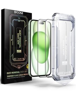 LIVSTIDSGARANTI - BOOM iPhone 15 Härdat Glas Skärmskydd - 2 Pack