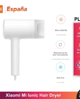 Original Xiaomi Mi Ionic Hair Dryer | Flujo de aire rápido, protege con iones de agua | Boquilla magnética con rotación de 360°