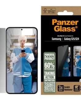 PanzerGlass Galaxy S25 Härdat Glas Skärmskydd Privacy Ultra-Wide Fit