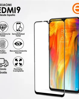 Protector Pantalla de Cristal Templado Completa para Xiaomi Redmi 9 Protección de vidrio de Seguridad