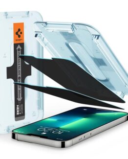 Spigen 2-Pack Privacy Härdat Glas Skärmskydd iPhone 13 Pro Max