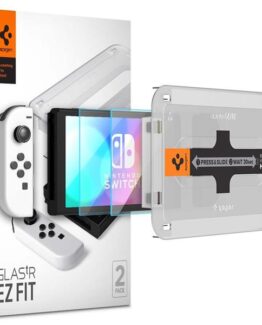 Spigen Ez Fit Härdat Glas Skärmskydd 2-Pack Nintendo Switch OLED