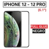 Tempered Glass Protector Full Glue for APPLE IPHONE 12 - 12 PRO Full Glue Black Display 6.1" IPHONE12 12PRO Screen Case 9 5D 9H 2020