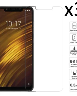 Xiaomi Pocophone F1 Set 3 PCs screen Protector tempered glass anti-scratch ultra slim easy to install