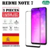 Xiaomi Redmi Note 7 Set 3 Pieces Full Tempered Glass Screen Protector Ultra Thin Scratch Protection