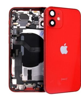 iPhone 12 Mini Komplett Baksida med Ram - Röd