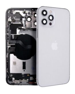 iPhone 12 Pro Max Baksida Komplett med Ram - Silver