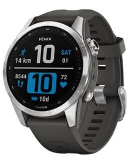 Garmin fenix 7S 42 mm Sportklocka med band - Svart Silver