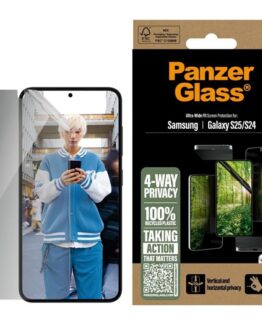 PanzerGlass Galaxy S25 Härdat Glas Skärmskydd Privacy Eco Matrix