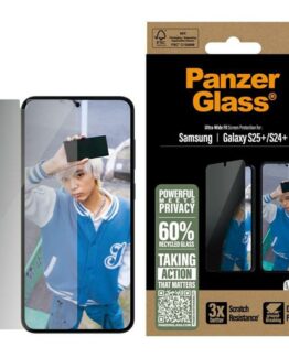 PanzerGlass Galaxy S25 Plus Härdat Glas Skärmskydd Privacy Ultra-Wide Fit