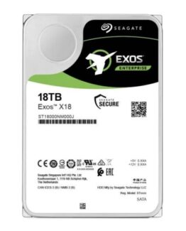 Seagate Exos X18 ST18000NM000J - Hårddisk - 18 TB - intern - SATA 6Gb/s - 7200 rpm - buffert: 256 MB