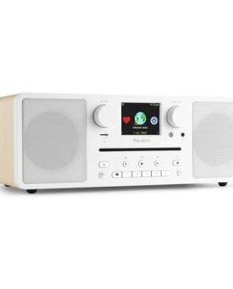 Stereo DAB-radio, CD, Bluetooth, FM och internetradio Audizio Neapel stereo DAB-radio med CD-spelare, Bluetooth, FM och internetradio - 60W - Vit