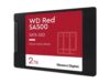 WD Red SA500 WDS200T2R0A - SSD - 2 TB - inbyggd - 2.5" - SATA 6Gb/s