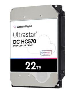 WD Ultrastar DC HC570 - Hårddisk - 22 TB - intern - 3,5" - SATA 6Gb/s - 7200 rpm - buffert: 512 MB