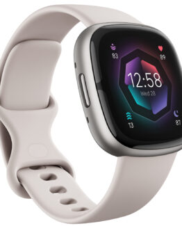 FITBIT Sense 2, Lunar White/Platinum