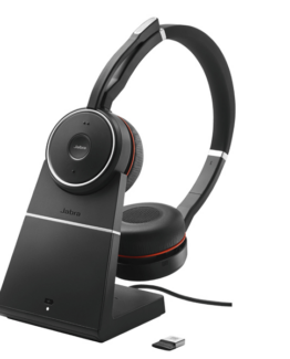 Jabra Evolve 75 Uc Stereo + Charging Station - Headset - På Örat - Bluetooth - Trådlös - Aktiv Brusradering - Usb