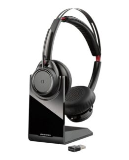 Plantronics Voyager Focus Uc B825-M - Headset - Inkl. Laddningsstøll - Bluetooth - Aktiv Brusradering - För Microsoft Lync