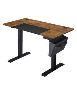 Rootz Electric Desk - Höjdjusterbart skrivbord - Elektriskt bordsställ - Spelbord - Gaming Electric Desk - Vintage Brun-Svart - 120x60x(72-120)cm