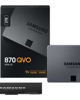 Samsung 870 Qvo Mz-77Q2t0bw - Ssd - Krypterat - 2 Tb - Inbyggd - 2.5" - Sata 6Gb/S - Buffert: 2 Gb - 256 Bitars Aes - Tcg Opal Encryption