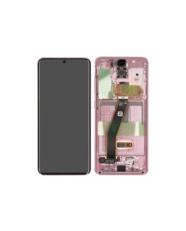 Samsung Galaxy S20-skärm med LCD-skärm - Rosa