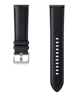 Samsung Stitch Leather Band Et-Slr84 - Klockräm För Smart Klocka - Svart - För Galaxy Watch (46 Mm), Watch 3 (45 Mm)