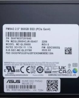 Serverskiva Asus Pm9a3 960Gb 2,5'' Pci-E X4 Gen 4 Nvme (90Skh00-Mexan0)