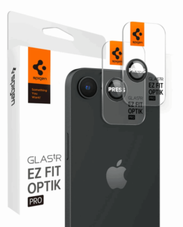 Spigen [2-Pack] iPhone 16e Kameralinsskydd Härdat Glas "EZ-FIT"