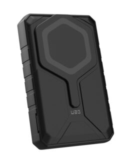 Uag - Trådlös Powerbank - Rugged, With Stand, Magsafe Compatible - 10000 Mah - 20 Watt - 2 Utdatakontakter (24 Pin Usb-C, Usb) - Svart, Grå